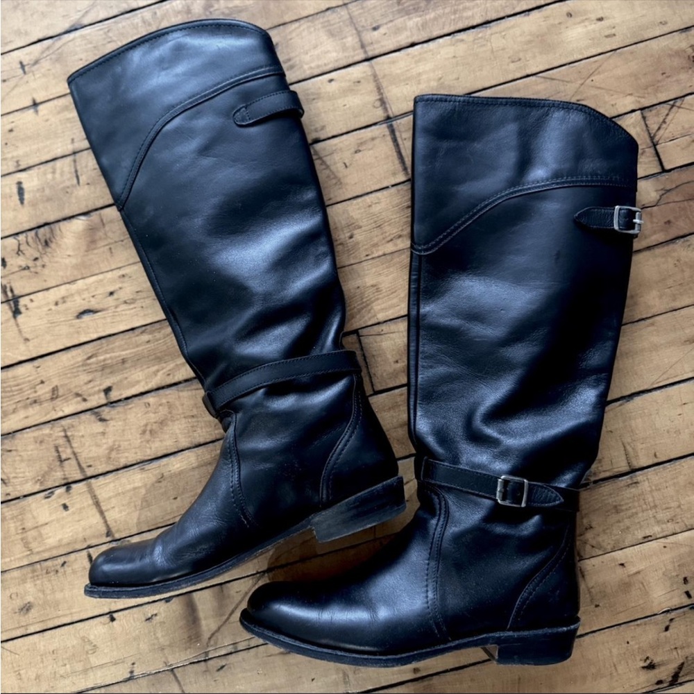 Women's Frye Black Leather Riding Boots